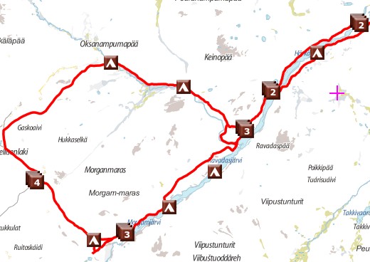 Avaa Lemmenjoen kartta Retkikartta.fi -sivulle